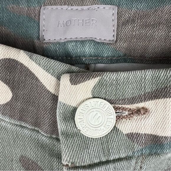Mother high waisted looker ankle fray see me- Women's Size 26- Camo - Picture 6 of 11